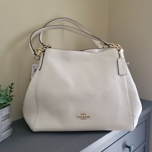 COPY - Coach Hallie Shoulder Bag Refined Pebble Leather